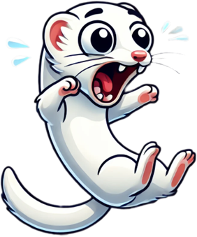 weasel_jumpscared emote for Discord