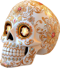Ornategoldenskullwithintricate static emote