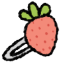 StrawberryHairClip emote for Discord