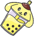 pompompurin_bubbletea emote for Discord