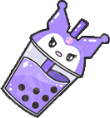 kuromi_bubbletea emote for Discord