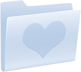 blueheartfolder emote for Discord