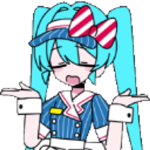 Mesmerizer_Miku_Shrug emote for Discord