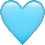 ios_lightblueheart emote for Discord