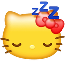 Sleep_Hello_kitty emote for Discord
