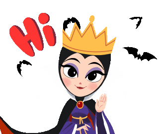 EvilQueenHi emote for Discord