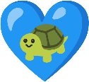 HBlueHeartTurtle emote for Discord