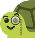 CWTurtleWithMonocle emote for Discord