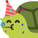 CWPartyingTurtle emote for Discord