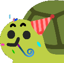 CWBirthdayTurtle emote for Discord