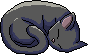 goth_kittysleep emote for Discord