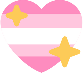 female_shiny_heart_flag emote for Discord