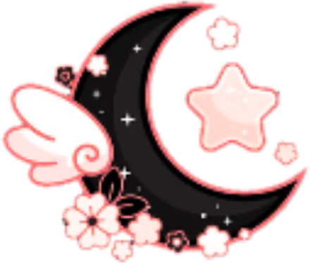 salmonpinknblackmoon emote for Discord
