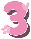 Pink_three_heart_flower emote for Discord