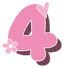 Pink_four_heart_flower emote for Discord