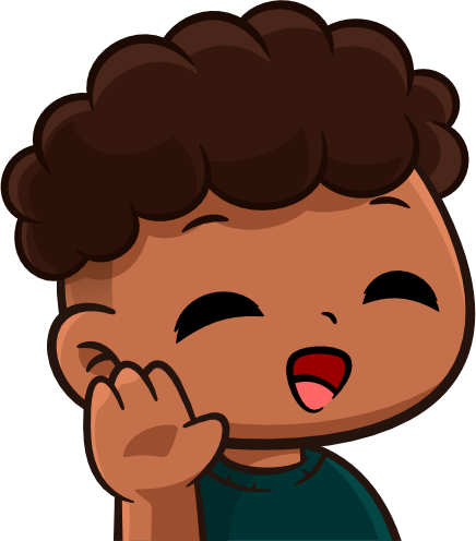 CurlyBLKHello emote for Discord