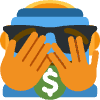 Money_cool_hiding_IDK_guy emote for Discord