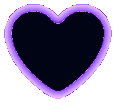 PurpleNBlackGlowHeart emote for Discord
