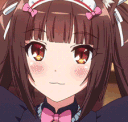 chocolablushing emote for Discord