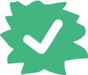 badlydrawngreenverifiedbadge emote for Discord