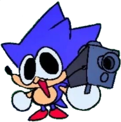 Sonic_with_a_gun emote for Discord