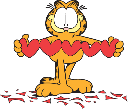 Garfield_love emote for Discord