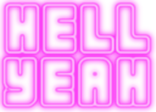 HellYeahNeon emote for Discord