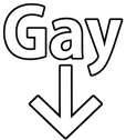 Gay_arrow_down emote for Discord