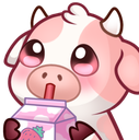 Pinkcowsip emote for Discord