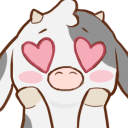 CowHeartEyes emote for Discord