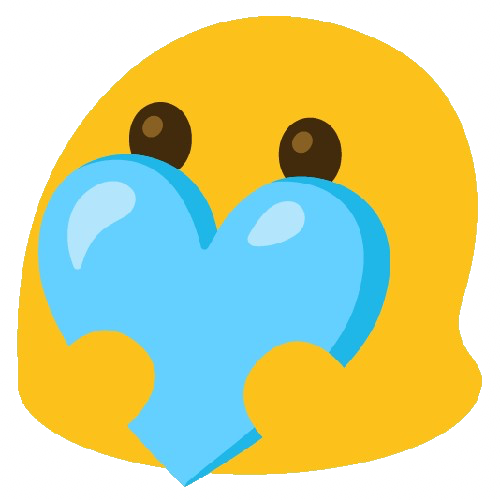 BlobLightBlueHeart emote for Discord