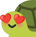 CERHeartEyesTurtle emote for Discord