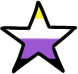 nonbinarystar emote for Discord