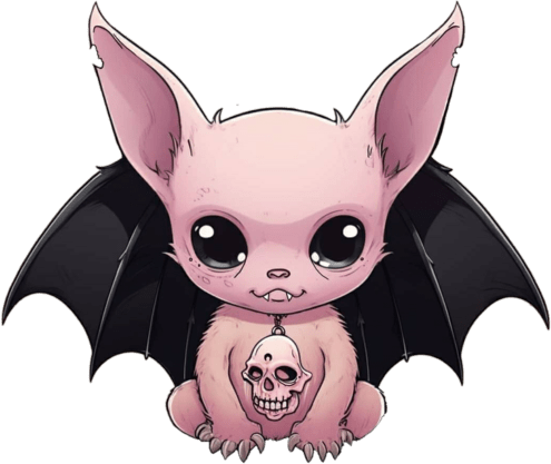 PinkGothBat emote for Discord