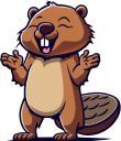 Beaver_Shrug emote for Discord