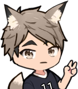 haikyuuosamufox emote for Discord