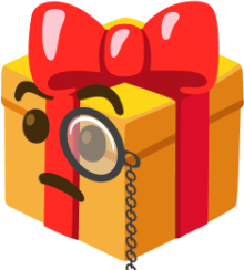 Wondering_Gift emote for Discord