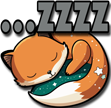 sleepingfox emote for Discord
