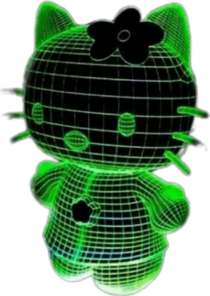 neon_hellokitty emote for Discord