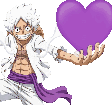Gear5LuffyHeart emote for Discord
