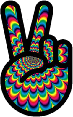 Psychedelic_PeaceSign emote for Discord