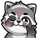 Raccoon_160_13 emote for Discord