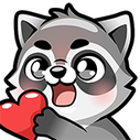 Raccoon_160_01 emote for Discord