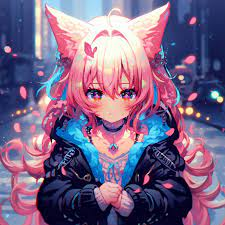 pinkhairedanimegirl3 emote for Discord