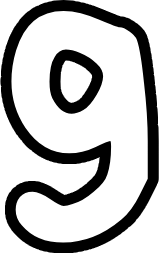 white_num_nine emote for Discord
