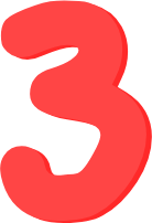 pastelred_number_three emote for Discord