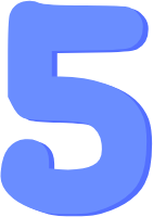 pastelblue_number_five emote for Discord