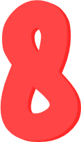 pastelred_number_eight emote for Discord