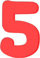 pastelred_number_five emote for Discord