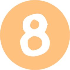 pastelorange_eight emote for Discord
